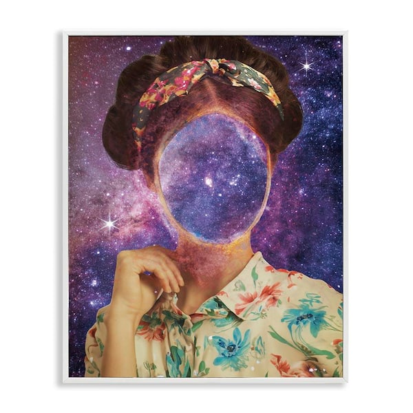 Stupell Industries Space To Think Portrait by Mary Urban White Framed Abstract Giclee Art Print 30 in. x 24 in.