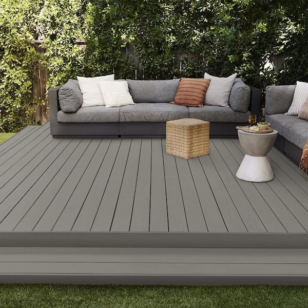 BEHR DECKplus - 1 gal. #SC-137 Drift Gray Solid Color Waterproofing Exterior Wood Stain