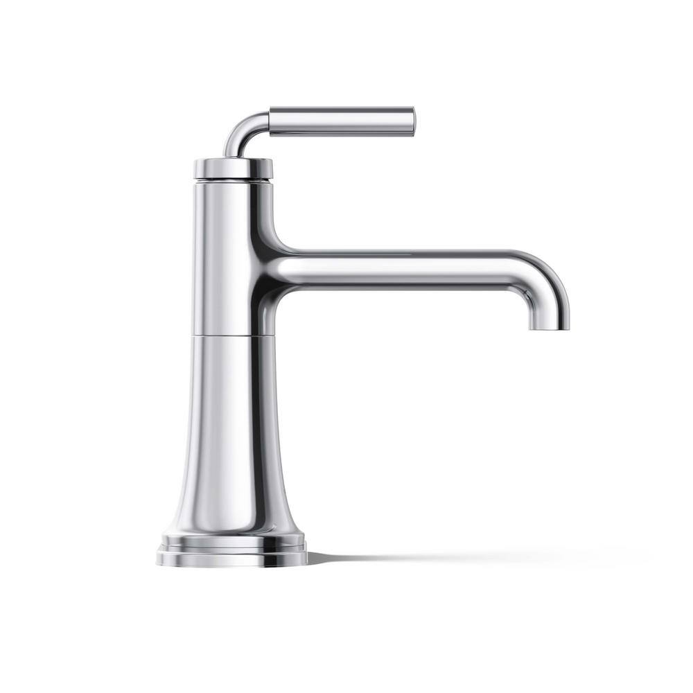 Polished Chrome Single-Handle Monoblock Bathroom Faucet