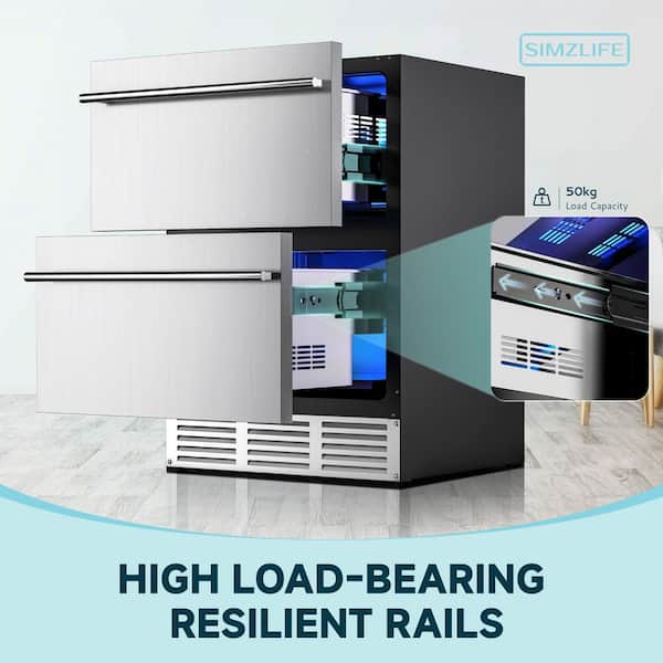 SIMZLIFE 23.5 in. 5 cu. ft. 160 Can Built-In and Standard Beverage