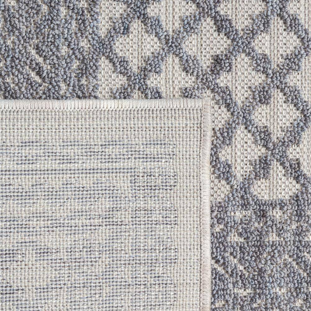 Winona Reversible Blue Geometric 8' x 9' Synthetic Area Rug