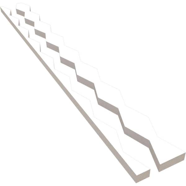 Ekena Millwork Cimarron 47 in. H x 1 in. W Slatwall Panels in PVC 24-Pack