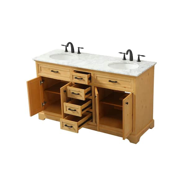 Union Rustic Jemarr 60'' Double Bathroom Vanity with Resin Top