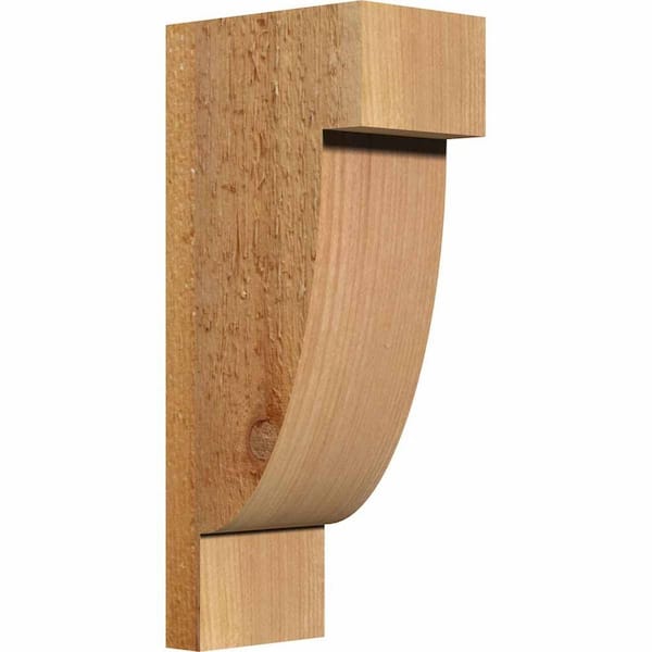 Ekena Millwork 4 in. x 6 in. x 14 in. Western Red Cedar Alpine Rough Sawn Corbel