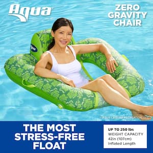 Green Zero Gravity Inflatable Swimming Pool Lounge Chair Float (3-Pack), Number of People: 1