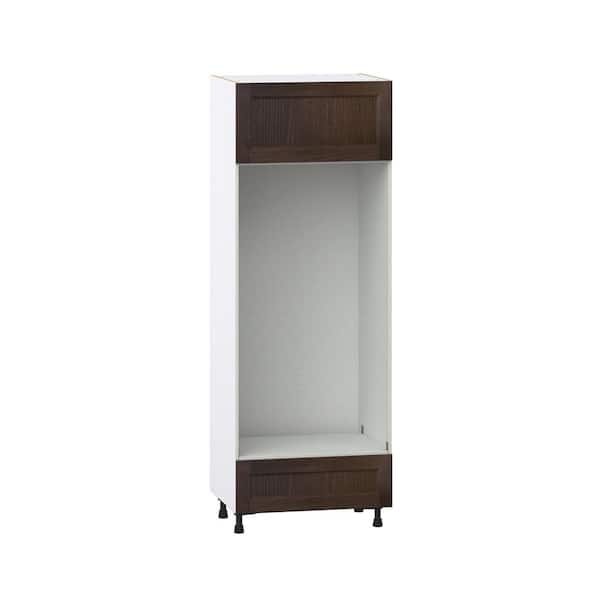 Georgetown 30 in. W x 24 in. D x 84.5 in. H Assembled Double Oven Kitchen Cabinet in Chestnut