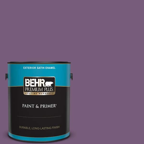 BEHR PREMIUM PLUS 1 gal. #670D-7 Gala Ball Satin Enamel Exterior Paint & Primer