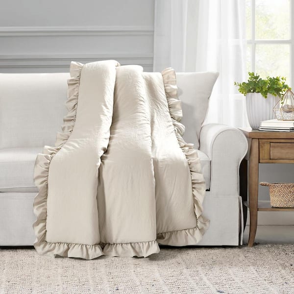 Unbranded Reyna Wheat Single Throw Blanket 50 in. x 60 in.