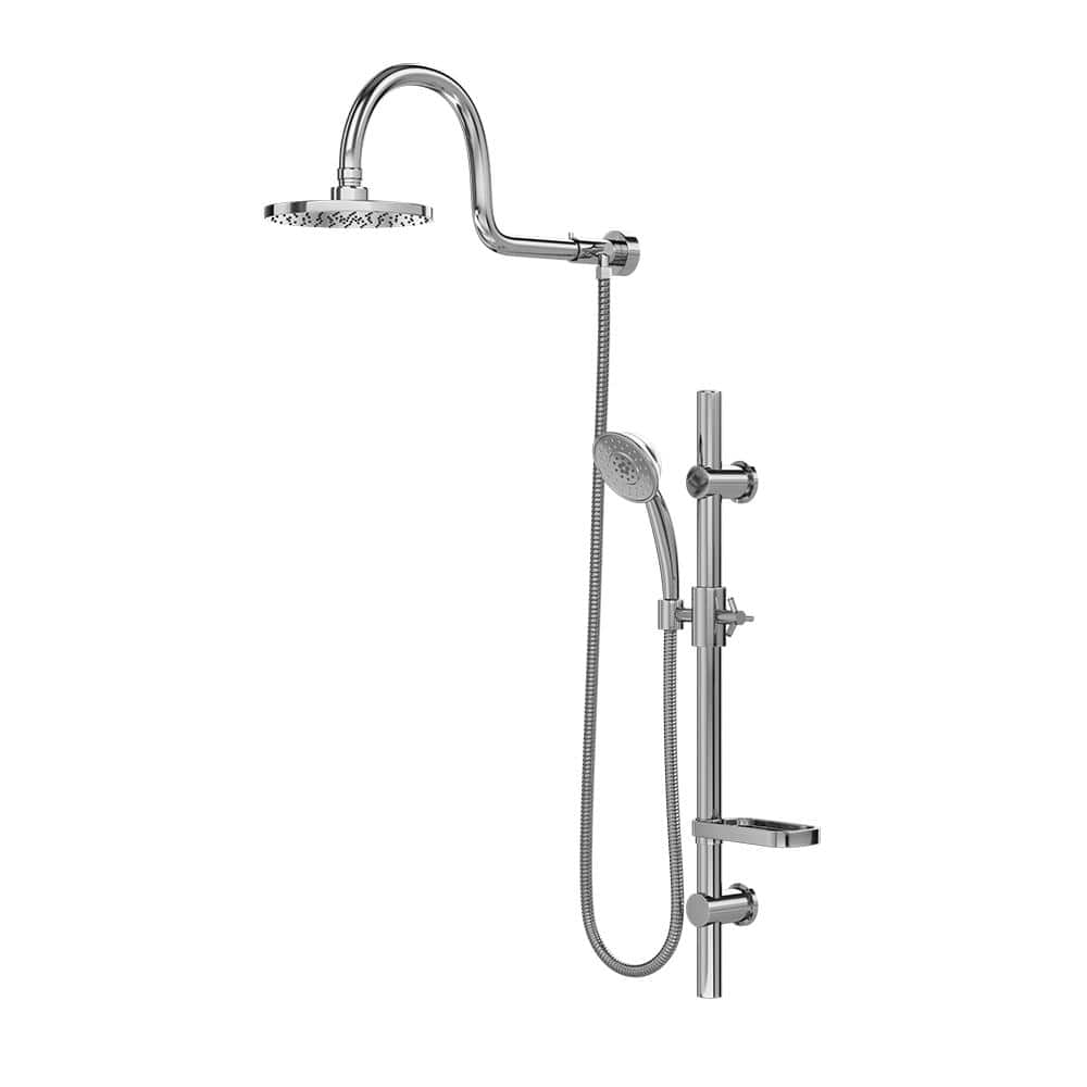 PULSE Showerspas Aqua 3Spray Hand shower and Showerhead Combo Kit with Wall Bar Shower Kit in