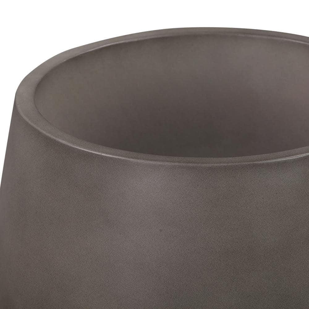 Amethyst 14" Lightweight Concrete Planter for Indoors & Outdoors in Gray