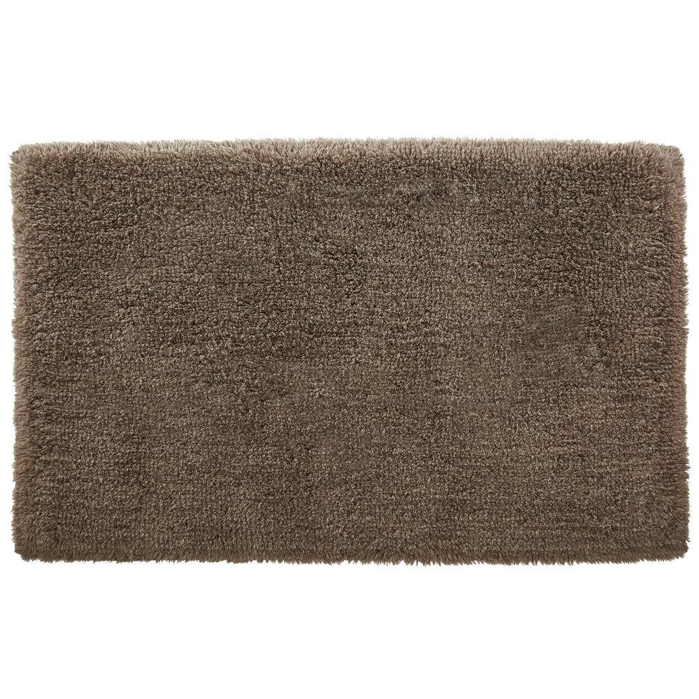 StyleWell Fawn Brown 17 in. x 25 in. Non-Skid Cotton Bath Rug HMT417 ...