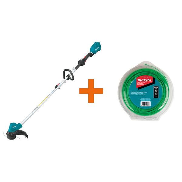 Makita 18V LXT Lithium-Ion Brushless Cordless String Trimmer with Bonus 1 lbs. 0.080 in. x 400 ft. Round Trimmer Line