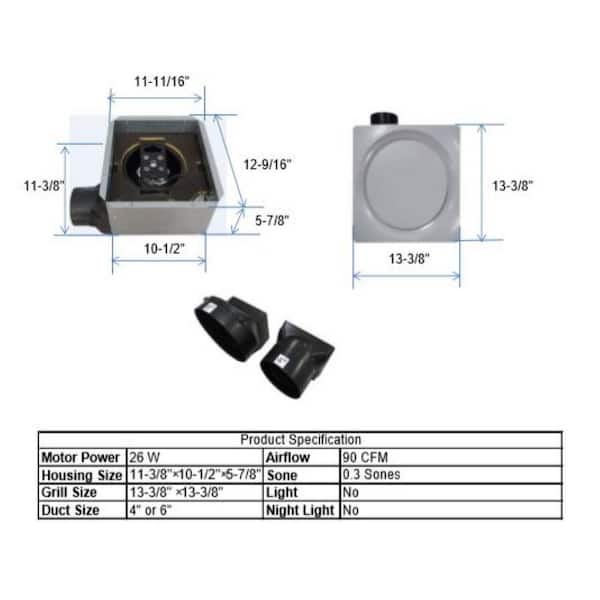 Aero Pure Slim Fit 90 Cfm Energy Star Bathroom Exhaust Fan Ceiling Or Wall Mount With White Grille Ap90 S W - Bathroom Exhaust Fan Ceiling Or Wall Mount Aero Pure Slim Fit 90 Cfm Energy Star Bathroom Exhaust Fan Ceiling Or Wall Mount With White Grille Ap90 S W - Bathroom Exhaust Fan Ceiling Or Wall Mount