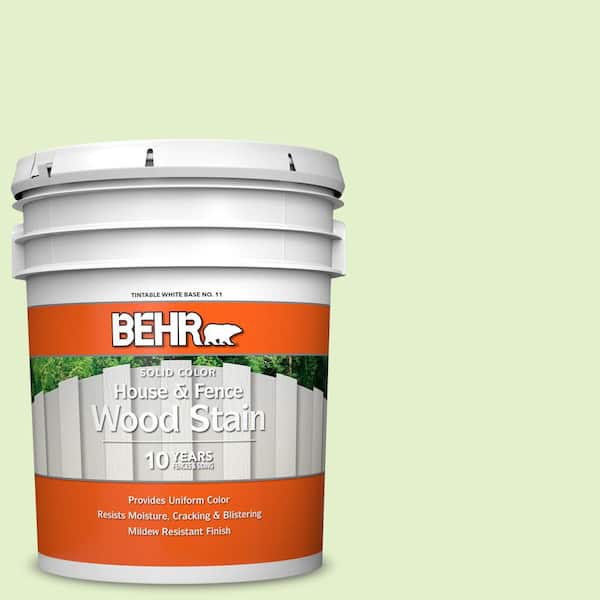 BEHR 5 gal. #420C-2 Water Sprout Solid Color House and Fence Exterior Wood Stain