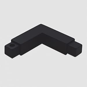 Outside Angle Novolistel 3 Matt Black 3/8 in. x 7/8 in. Complement Aluminum Tile Edging Trim