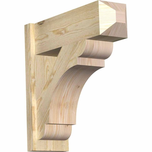Ekena Millwork 8 in. x 24 in. x 24 in. Olympic Craftsman Rough Sawn Douglas Fir Outlooker