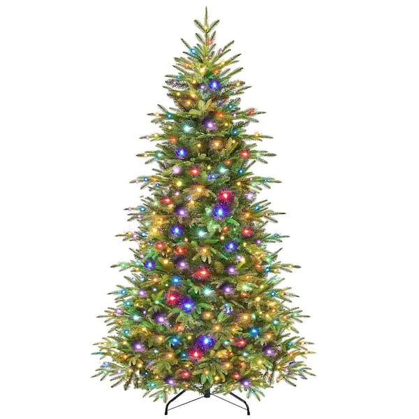 6 ft. Pre-lit Artificial Christmas Tree with 9-Light Modes and Stand