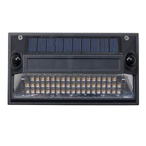 11-Watt Equivalent Integrated LED Black Linkable Motion Activated Solar Wall-Pack Light, 1200 Lumens