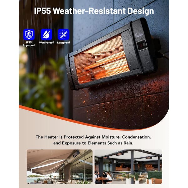 Dr Infrared Heater 1500-Watt Electric Carbon Infrared Space Heater