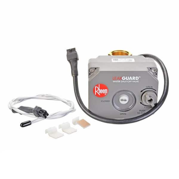 Leak Sensor and Shut-Off Valve with Automatic Leak Detection for Hybrid Water Heaters