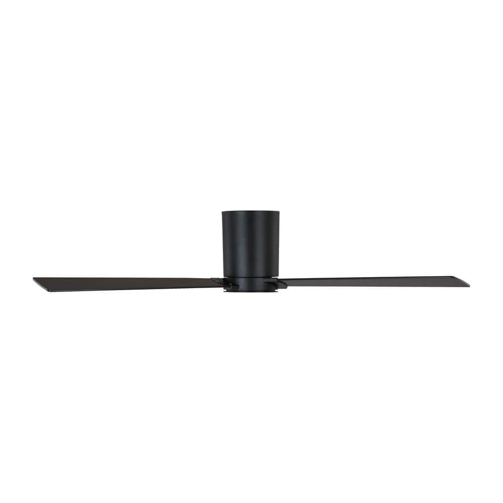 Midnight Black 52" Modern Reversible Ceiling Fan with Remote