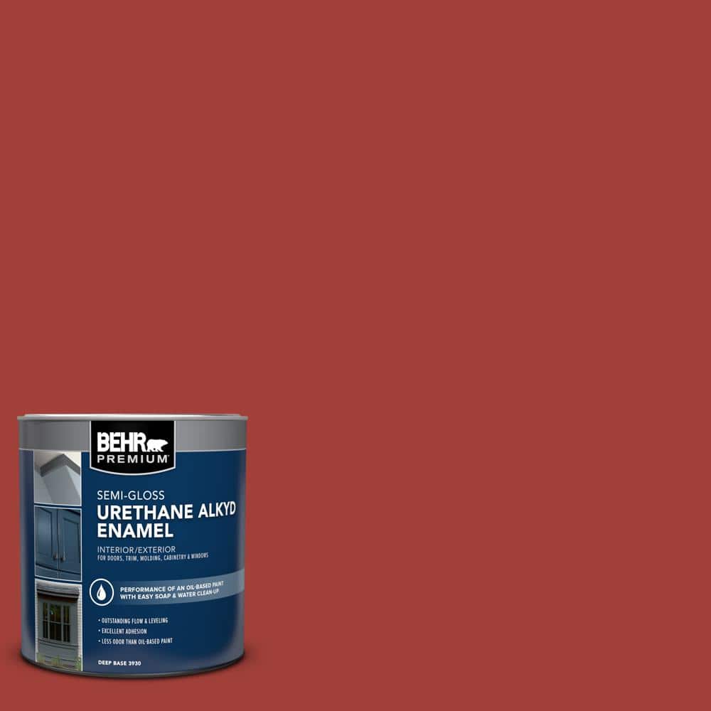 BEHR PREMIUM 1 qt. PPU216 Fire Cracker SemiGloss Enamel Urethane