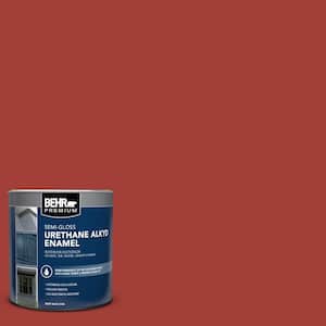 1 qt. #PPU2-16 Fire Cracker Semi-Gloss Enamel Urethane Alkyd Interior/Exterior Paint