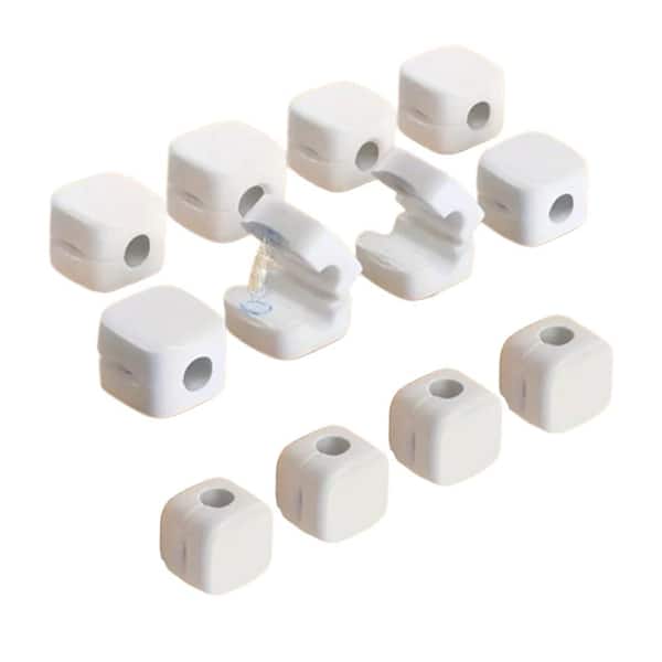 12-Piece Magnetic Cable Clips Under Desk Cable Organizer for Home, Office, Car, Nightstand and Wall in White