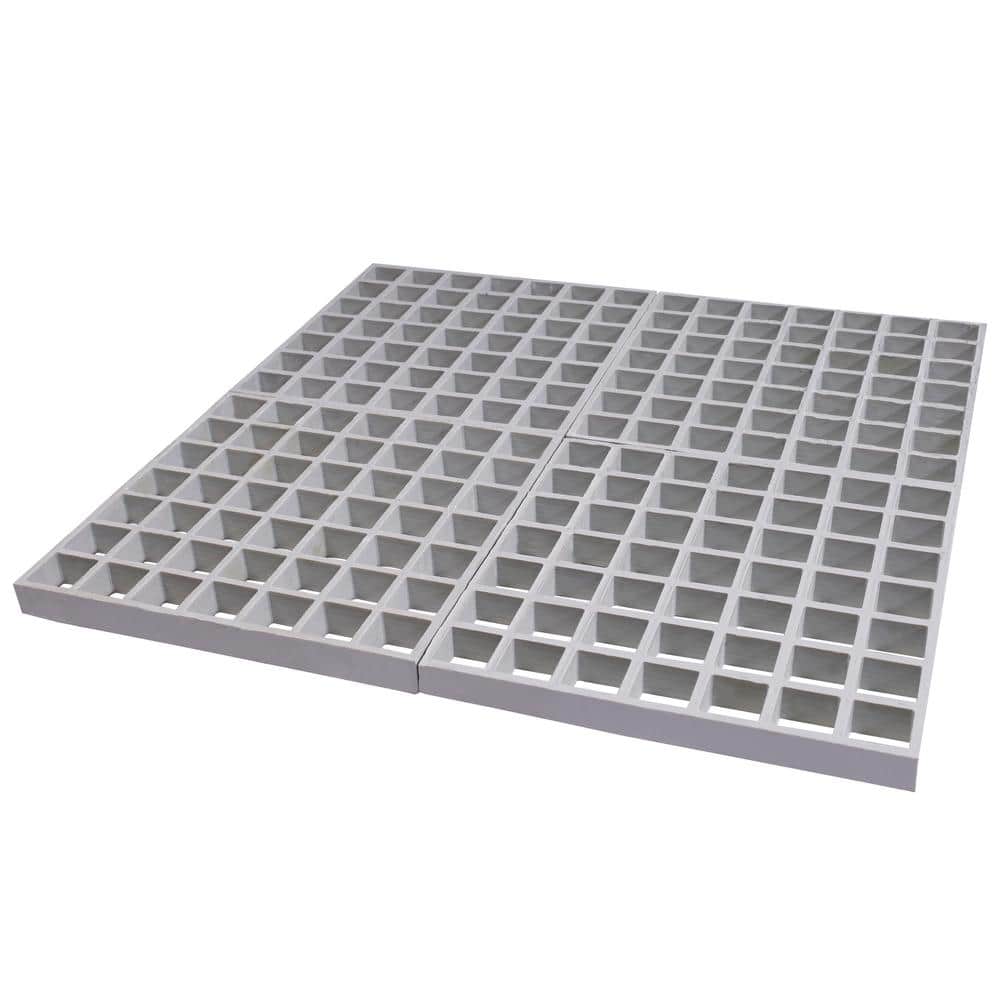 10.6 in. x 10.6 in. x 1 in. Gray Fiberglass Molded Grating, Paver,1.5 in. x 1.5 in. x 1 in. (4-Pack) price history on PriceWatchPro