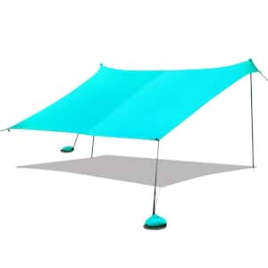 10 ft. x 9 ft. Green Family Beach Tent Canopy UPF50 Plus with Storage Bag