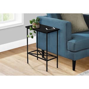 9.5 im. Black Rectangular Particle Board End Table