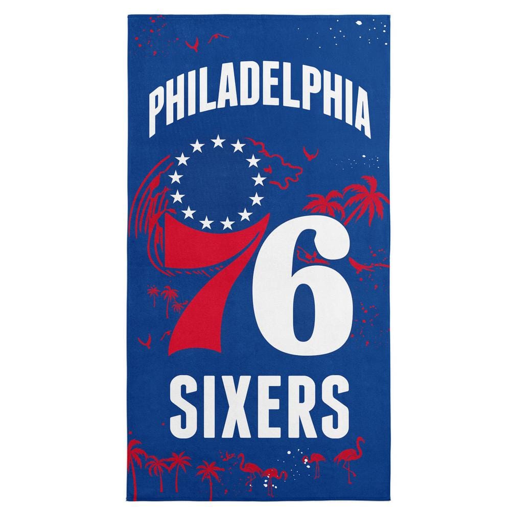 NBA 76ERS Tide Cotton/Polyester Blend Graphic Multicolor Printed Beach Towel price history on PriceWatchPro