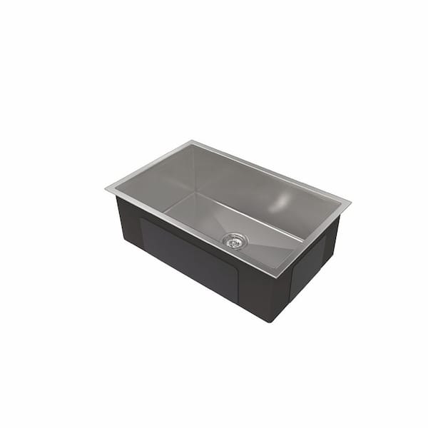 Unbranded Handmade 30 in. Undermount Single Bowl Stainless Steel Kitchen Sink