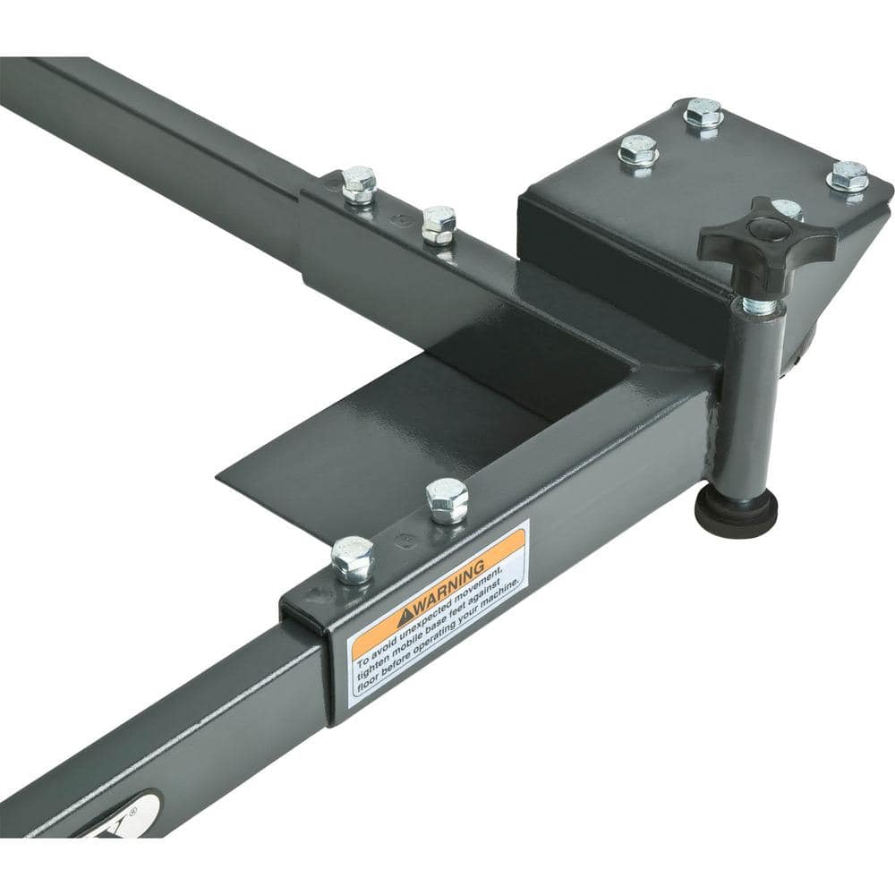 Heavy-Duty Adjustable Black Steel Mobile Base with Casters
