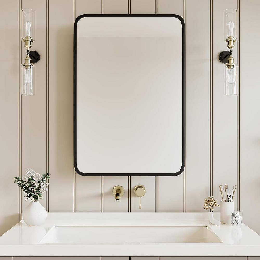 HBEZON Nestor 20 in. W x 30 in. H Framed Small Surface Mount