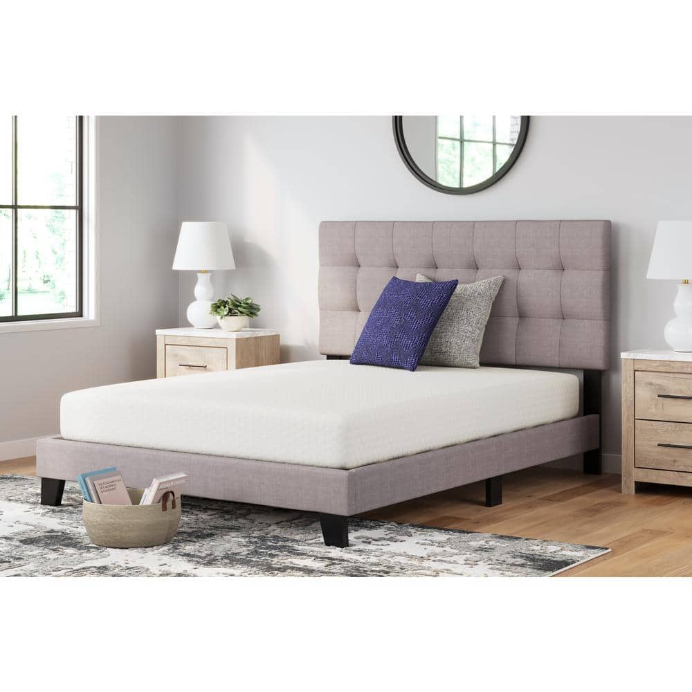White 8-Inch Medium Firm Memory Foam Queen Mattress