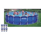 18 ft. x 48 in. Round Metal Frame Swimming Pool Set with 1500 GFCI Pump, 28251EH