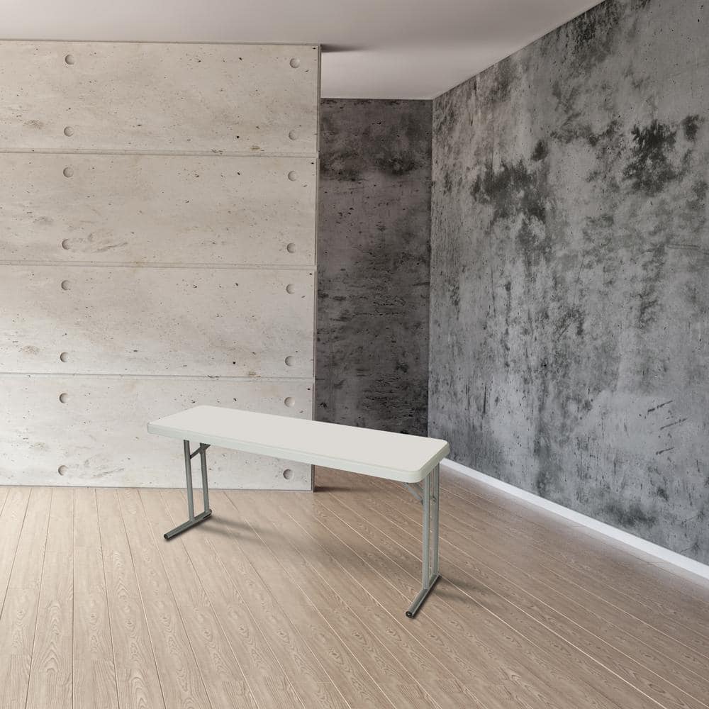 Gray 60" Lightweight Folding Seminar Table with Steel Frame