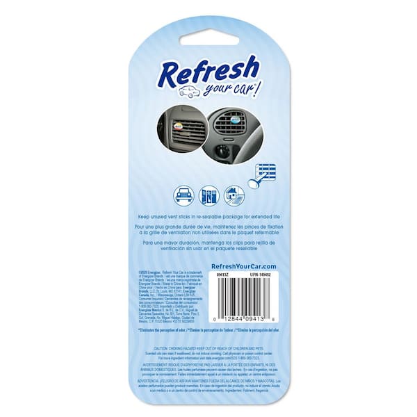 Stealth Stix Car Vent Clip Air Freshener, Long Lasting Car Air Freshener,  1-Pack with 2-Stix (Arctic Ice)