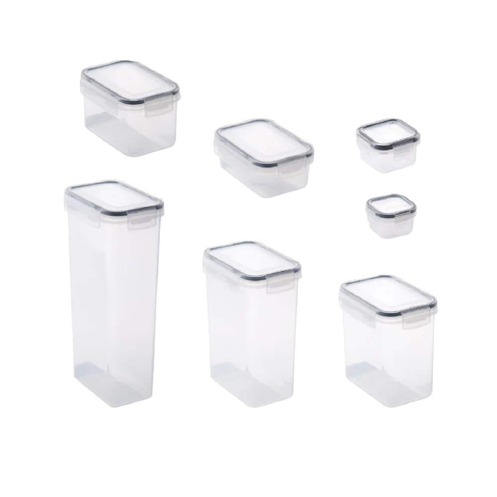 Clear Plastic Food Storage Container With Airtight Lid Flour And Sugar  Oragnizer Box - 400ml