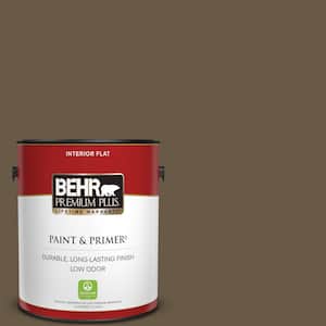 1 gal. #PPU7-25 Clove Brown Flat Low Odor Interior Paint & Primer