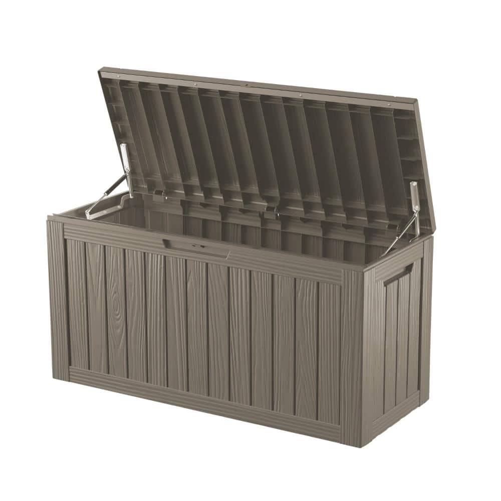 75 Gallon Lockable Resin Deck Box - Waterproof Outdoor Storage for Patio Furniture & Garden Tools, UV-Resistant Design - price history on PriceWatchPro