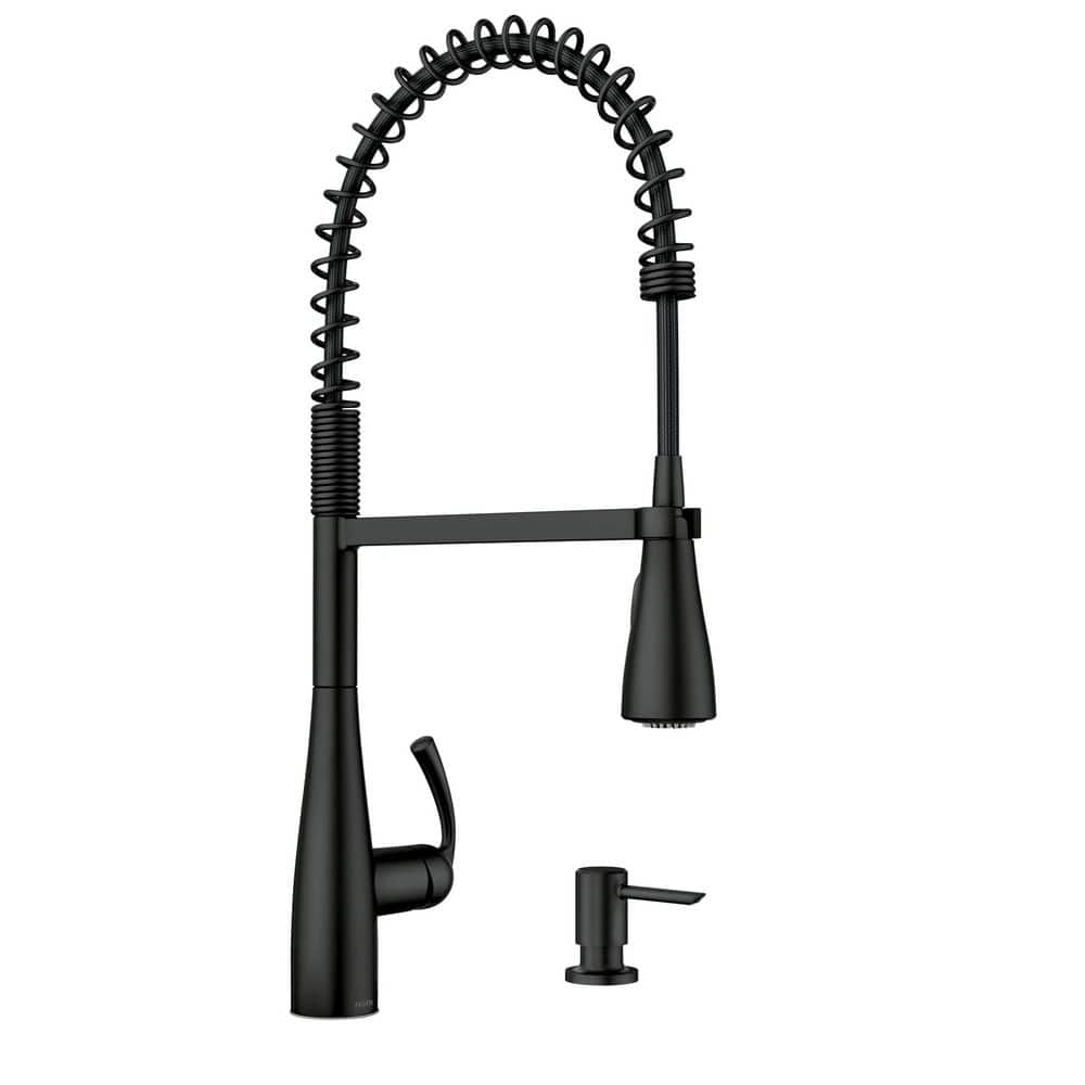 Matte Black High Arc Pull-Down Kitchen Faucet with Spray
