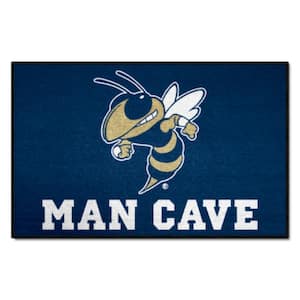 Georgia Tech Yellow Jackets Man Cave Blue 1.5 ft. x 2.5 ft. Starter Area Rug
