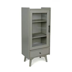 13.75 in. W x 19.75 in. D x 46 in. H Gray Modern Bathroom Storage Cabinet, Linen Cabinet, Floor Standing Cabinet