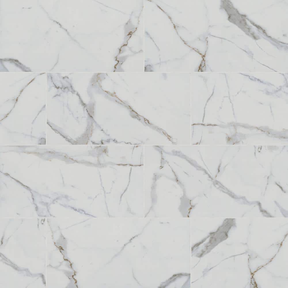 Duke 4 in. x 4 in. x 0.29 in. Glossy Ceramic Marble Look Floor and Wall Tile Sample price history on PriceWatchPro