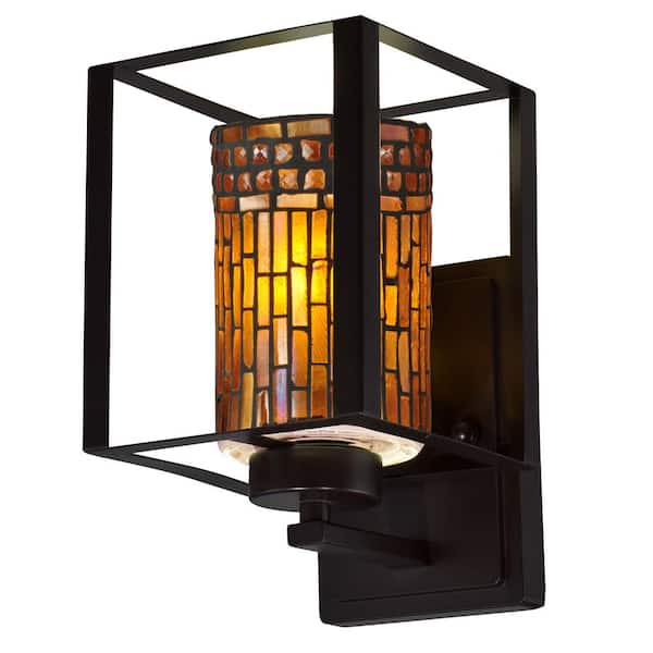 Dale Tiffany Mexicali Mosaic 7.5-Watt Antique Bronze Integrated LED Wall Sconce