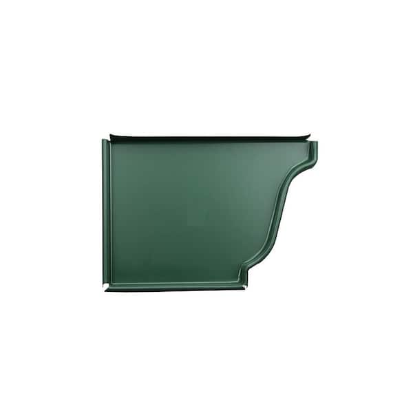 6 in. Forest Green Aluminum Left End Cap
