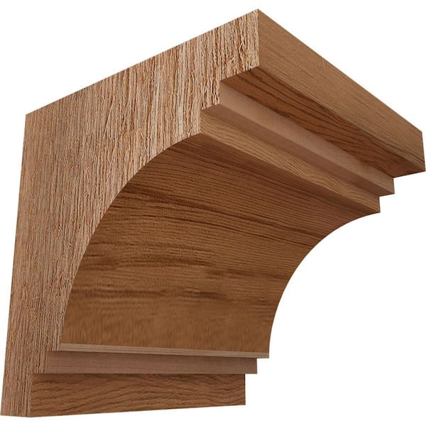 Ekena Millwork 6 in. x 6 in. x 6 in. Western Red Cedar Pescadero Rough Sawn Corbel