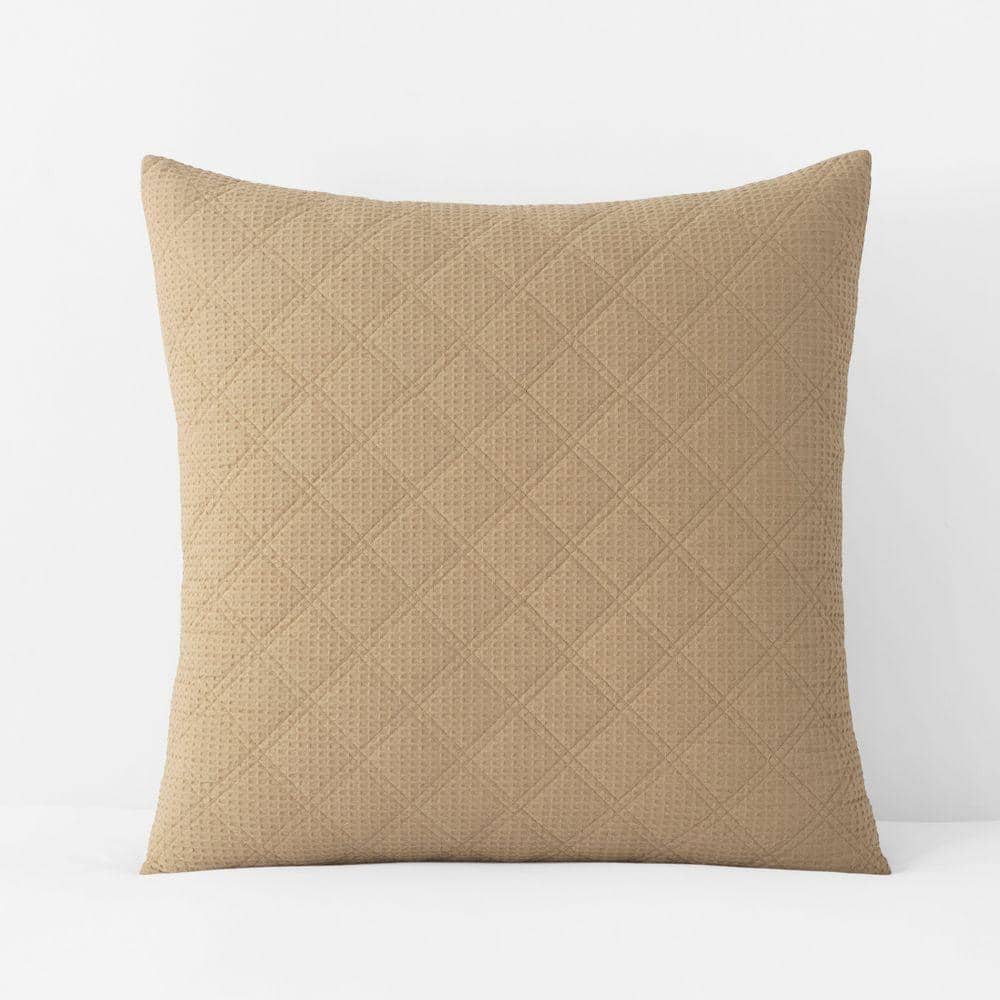 The Company Store Company Cotton Waffle Wheat Euro Quilt Sham